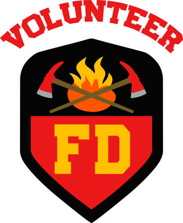 Ultimate fire fighter t-shirts and fire fighter gifts featuring fire fighter in full fire gear with fire ax. Another wonderful design by Great Notions!のイラスト素材