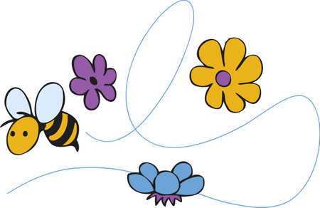 Decorate with a bumble bee for a spring time decoration.のイラスト素材