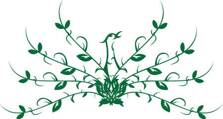 Put a beautiful peacock on a project for a delicate decoration.のイラスト素材