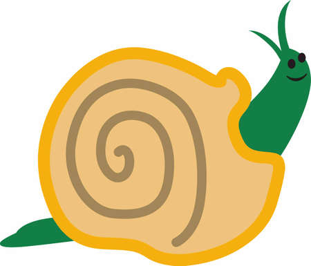 Use this snail on a little boy's shirt.のイラスト素材