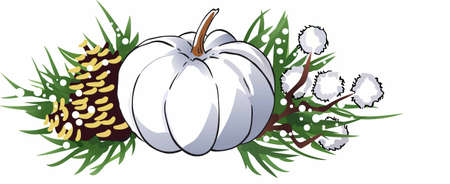 Display a harvest bounty for the holidays.のイラスト素材