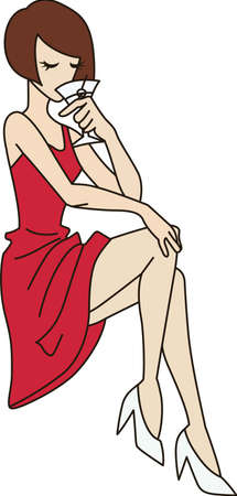 Show off your sassy, fun side with this pretty lady.のイラスト素材