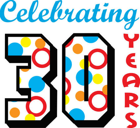 Celebrating 20 years!  Perfect for birthdays, anniversaries or retirement parties!のイラスト素材