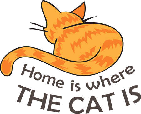 The cat doesn\'t have an owner, he selects you and ignores you when he chooses.  のイラスト素材