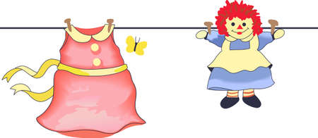 A cute design to brighten your laundry day.  のイラスト素材