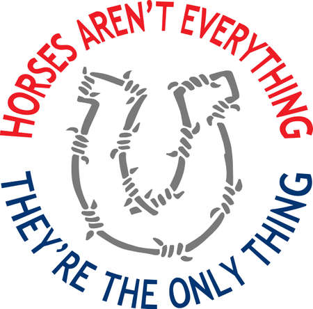 Show off your love for horses with a country western horseshoe.のイラスト素材