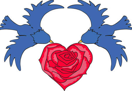 Bird watchers will enjoy this bluebird making a nest.のイラスト素材