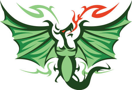 A fantasy dragon can accent any project.のイラスト素材