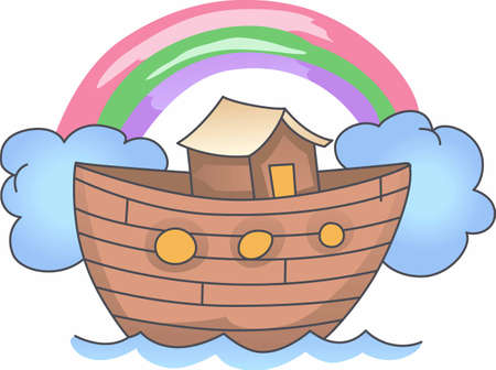 Add a cute Noah's ark to any nursery decor.のイラスト素材