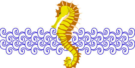 A beach towel or bag will look wonderful with a seahorse decoration.のイラスト素材