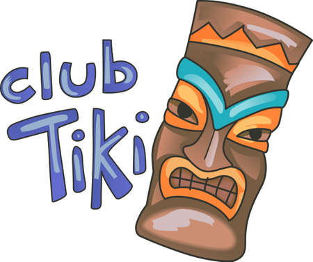 Come and visit the island of Hawaii!  Surfers and beach goers enjoy the tropical Hawaiian island as their travel destination.のイラスト素材