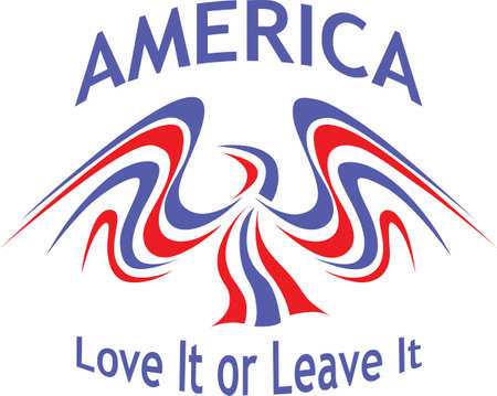 Show your patriotic spirit with a majestic eagle.のイラスト素材