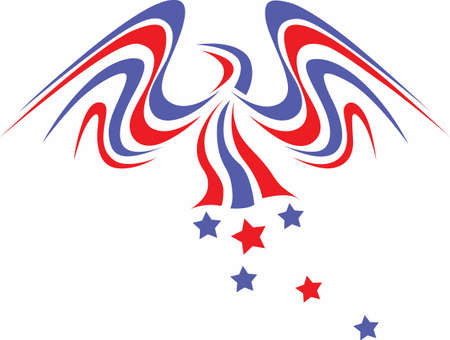 Show your patriotic spirit with a majestic eagle.のイラスト素材