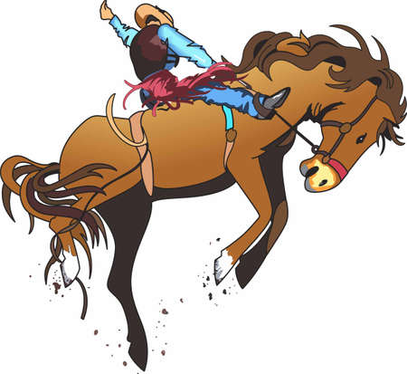 Rodeo riders are a western cultural tradition.のイラスト素材