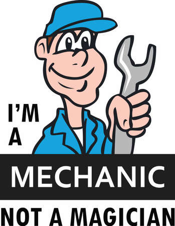 You entrust your car to your mechanic.  This design is perfect for thanking them! They will love it!のイラスト素材