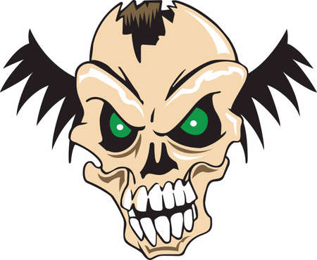 All halloween decorations need a scary skull.のイラスト素材