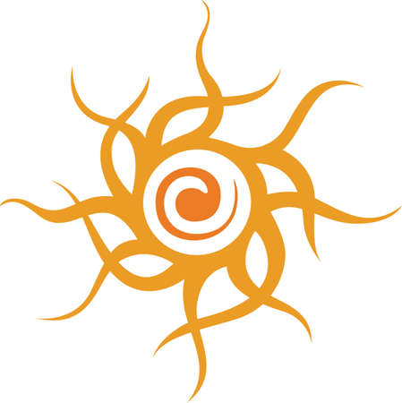 This beautiful tribal design features the sun Hopi.  A beautiful addition to a hat or shirt.  Get these designs from Great Notions.のイラスト素材