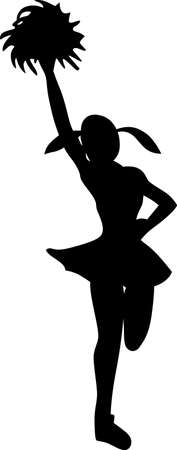Cheerleaders show their spirit at every game.  A perfect design from Great Notions.のイラスト素材
