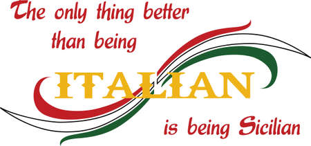 Display your pride in an Italian heritage.のイラスト素材
