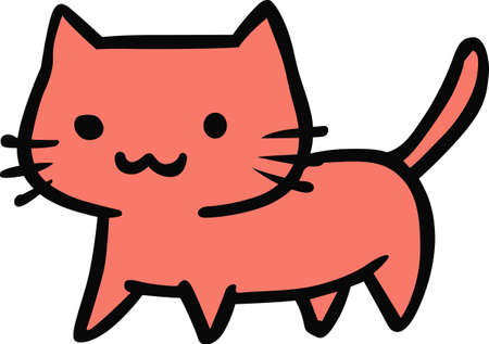 A cute kitty is always a welcome decoration.のイラスト素材