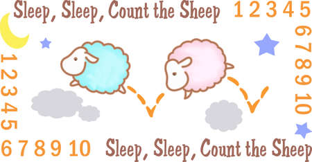 Sheep are a wonderful design for a child's project.のイラスト素材