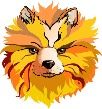 This Mystical Dog design looks great on your next project.のイラスト素材