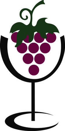 This wonderful cluster of red wine grapes stands out and makes a great gift for the connoisseur.  Pick those designs by Great Notions.のイラスト素材