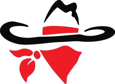 Make a western project with a great outlaw.のイラスト素材