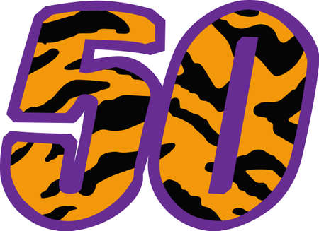 Display your pride in turning 50 years old.のイラスト素材