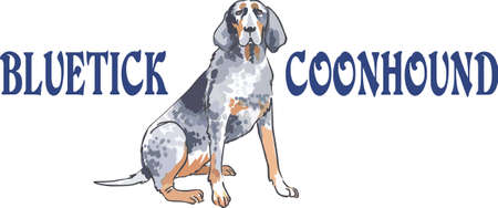 This coonhound is a nice design for a dog lover.のイラスト素材