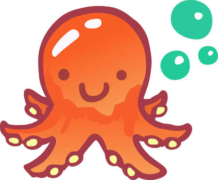 Make a fun summer project with a cute sea creature.のイラスト素材
