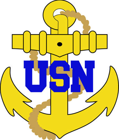 Make a great navy emblem for a service man or woman.のイラスト素材