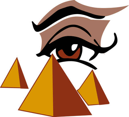 Anyone who has traveled to Egypt will like this pyramid scene.のイラスト素材