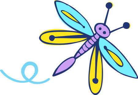 We're celebrating the Dog Days of Summer with a beautiful dragonfly to BEAT THE HEAT! Get this design by Great Notions!のイラスト素材