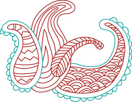 Accent any project with a lovely paisley decoration.のイラスト素材