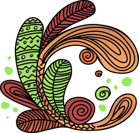 Accent any project with a lovely paisley decoration.のイラスト素材