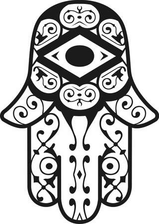 Have a Hamsa evil eye to protect you.のイラスト素材