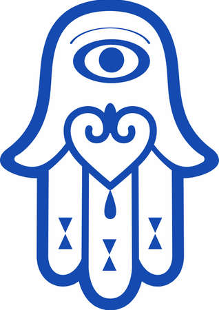 Have a Hamsa evil eye to protect you.のイラスト素材
