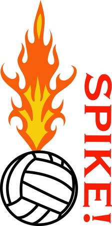 Sports fans will enjoy this flaming ball.のイラスト素材