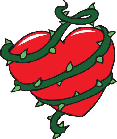 A heart of thorns will make a valentine for a special person.のイラスト素材