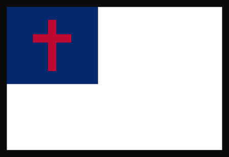 Display religious conviction with a Christian flag.のイラスト素材