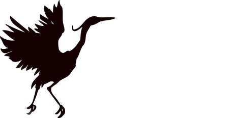 Add a touch of wetlands to your projects with this heron design.  A great design for a wall hanging or decal.のイラスト素材