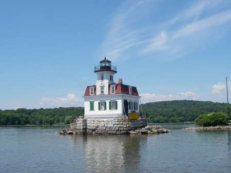 Esopus Meadows Lighthouse in New York.  Photo by: Wanda Mascariの写真素材