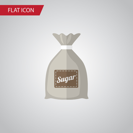 Isolated Sugar Bag Flat Icon. Sack Vector Element Can Be Used For Sugar, Sack, Bag Design Concept.のイラスト素材