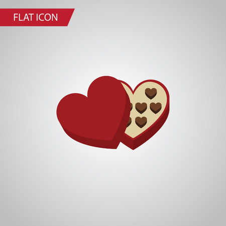 Isolated Chocolate Flat Icon. Shaped Box Vector Element Can Be Used For Chocolate, Shaped, Box Design Concept.のイラスト素材