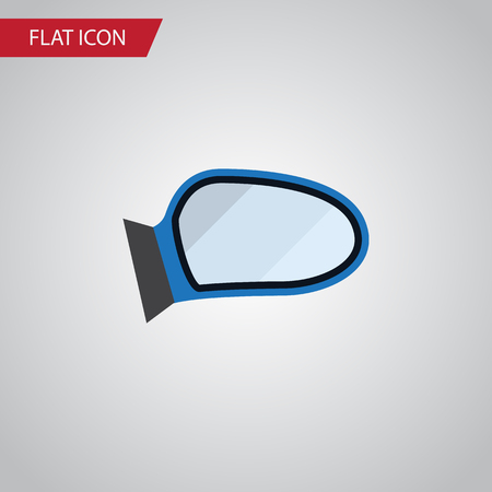Isolated Mirror Wing Flat Icon. Auto Component Vector Element Can Be Used For Car, Mirror, Wing Design Concept.のイラスト素材