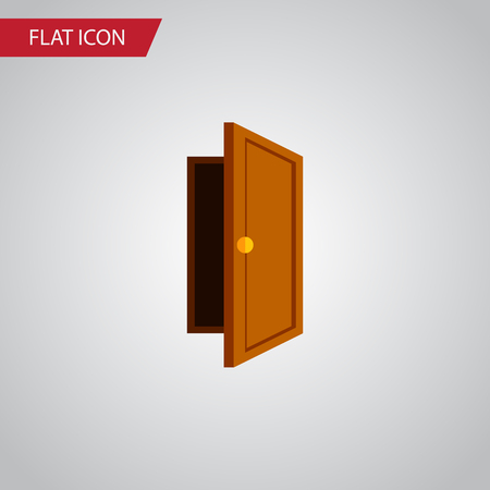 Isolated Exit Flat Icon. Entry Vector Element Can Be Used For Entry, Exit, Approach Design Concept.のイラスト素材