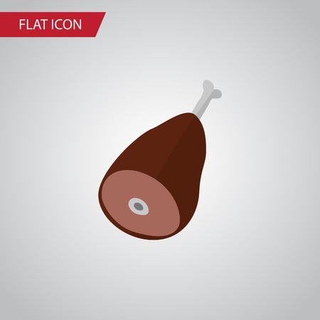 Isolated Ham Flat Icon. Meat Vector Element Can Be Used For Ham, Meat, Beef Design Concept.のイラスト素材