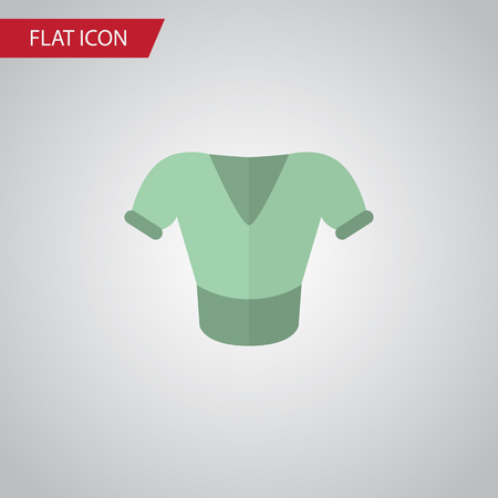 Isolated Blouse Flat Icon. Casual Vector Element Can Be Used For Shirt, Blouse, Clothes Design Concept.のイラスト素材