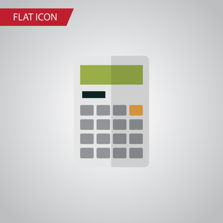 Isolated Calculator Flat Icon. Calculate Vector Element Can Be Used For Calculator, Calculate, Finance Design Concept.のイラスト素材